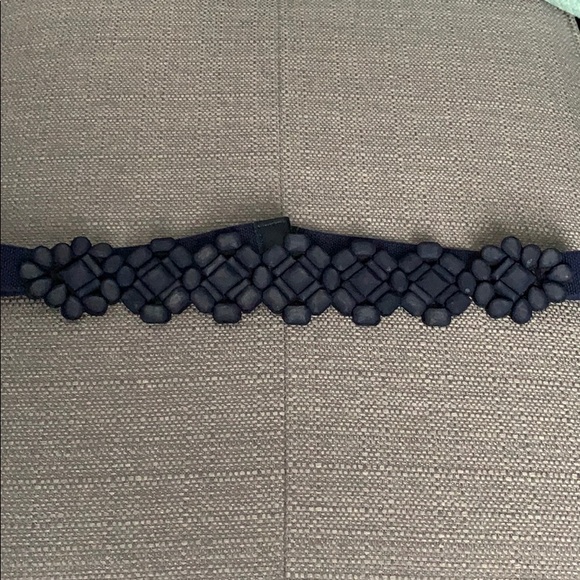 Anthropologie Accessories - Anthropologie navy blue embellished waist belt
